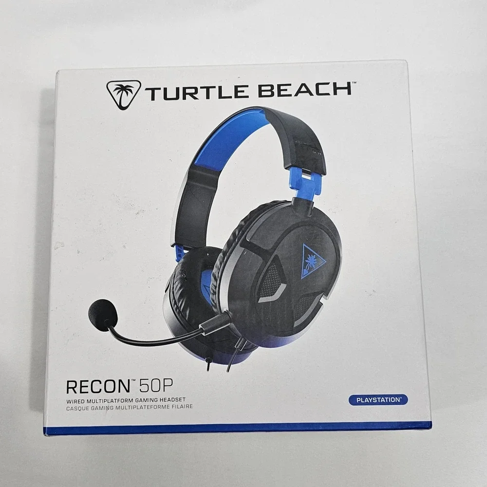 Turtle Beach Recon 50P Wired Gaming Headset Black Blue PlayStation Xbox PC